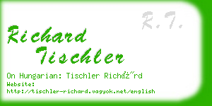 richard tischler business card